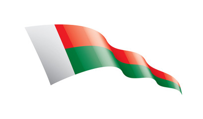 Madagascar flag, vector illustration on a white background