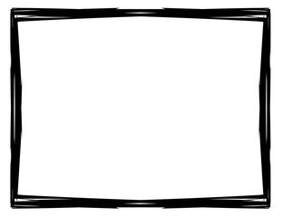 Obraz premium Abstract Decorative Black & White Photo Frame. Type Text Inside, Use as Overlay or for Layer / Clipping Mask