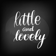 Chalkboard blackboard lettering little and