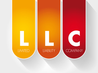 LLC - Limited Liability Company acronym, business concept