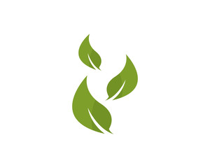 Logos of green leaf ecology nature element vector icon