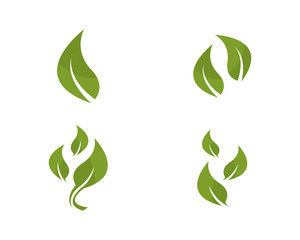 Logos of green leaf ecology nature element vector icon