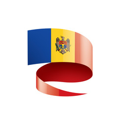 Moldova flag, vector illustration on a white background