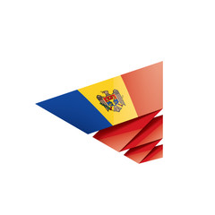 Moldova flag, vector illustration on a white background