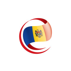 Obraz premium Moldova flag, vector illustration on a white background