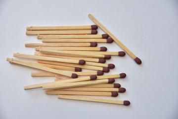 Matches isolated on white background