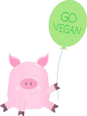 pig vegan love of nature свинья веган любовь к природе вегатарианство