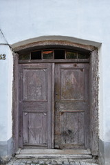 old wooden door at Prisons  Doge's Palace in Venice - Italy,2019