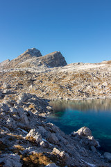 colorful lake in the mountains