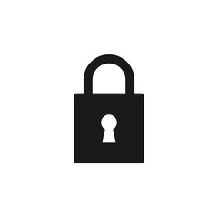 Padlock icon design template vector isolated