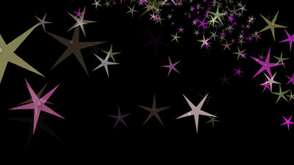 Background of multi-colored stars. Abstract background pattern.