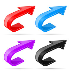 3d shiny colored arrows