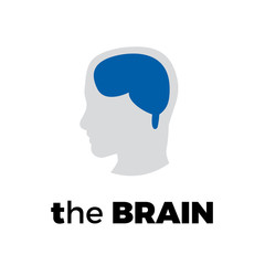 Vector logo mentalist, head with brain