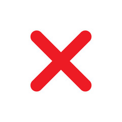 Obraz premium Wrong false icon design template vector isolated