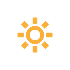 Sun icon design template vector isolated