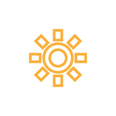 Sun icon design template vector isolated