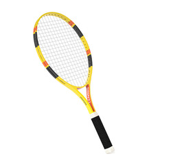 Tennis racket. 3d rendering illustration isolated
