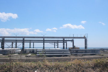 view of train window from Sapporo to Hakodate