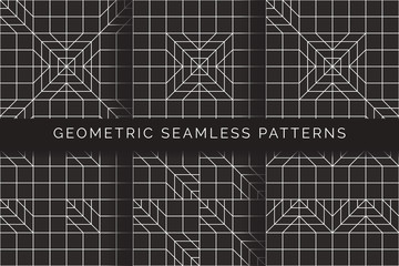 Abstract geometric seamless patterns