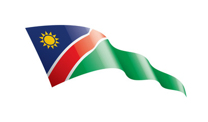 Namibia flag, vector illustration on a white background