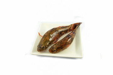 Fresh goby river fish freshwater isolated on white background