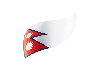 Nepal flag, vector illustration on a white background