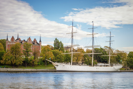 beautiful sailing ship in Stockholm Sweden