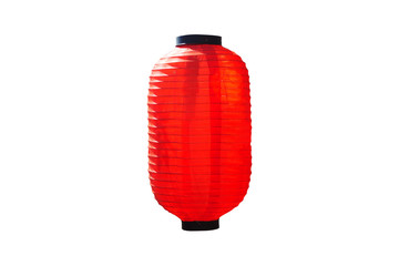 Chinese lantern isolated on white with clipping path - obrazy, fototapety, plakaty