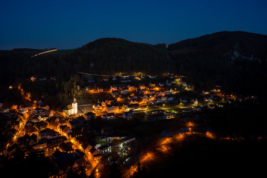Muggendorf Panorama bei Nacht
