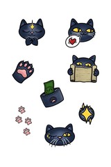  Set of cat icons