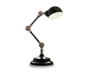 Modern table lamp standing isolated over white