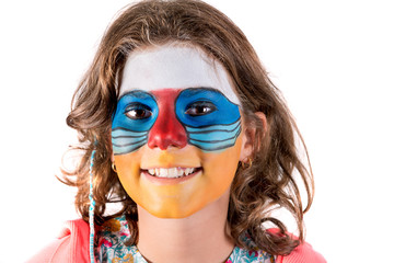 Girl with face-paint