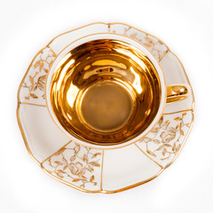Obraz na płótnie Canvas Close-up on a retro - vintage style elegant, turkish coffee cup - photograph