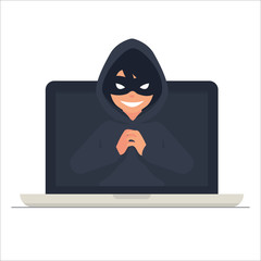 vector illustration digital fraud, cyber crime, and hacking