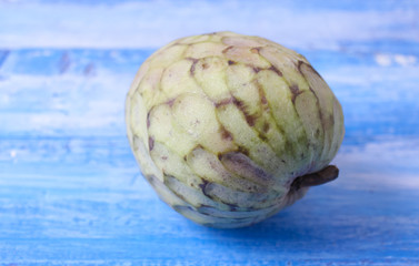 Exotic green fruit cherimoya (Annona cherimola),Custard apple.