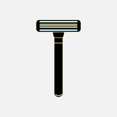 Razor icon. Vector illustration in flat style, modern design. - Vector