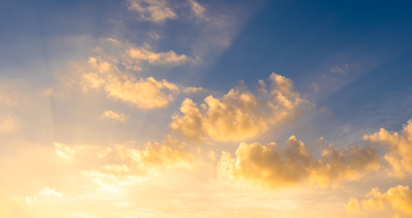 Naklejka na ściany i meble Sunset sky for background,sunrise sky and cloud