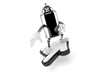 Spray can character surfing on cursor