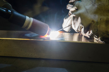 Detail of TIG welding.