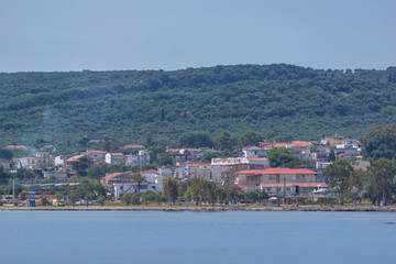Fototapeta na wymiar Panoramic view of town of Kyllini, Peloponnese, Western Greece 