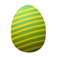 painted Easter eggs, on white background isolated