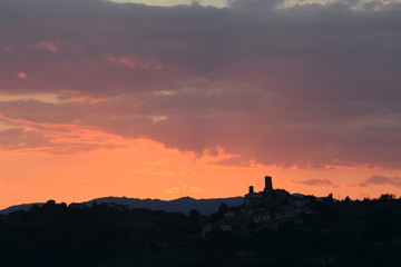 Fototapeta premium Tramonto su Castelfranco