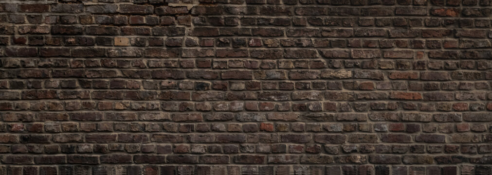 Old red brick wall texture background,brick wall texture for for interior or exterior design backdrop,vintage dark tone.