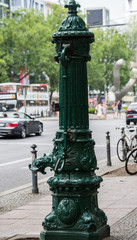 Obraz premium Old Water pump in a sidewal, Berlin, Geremany