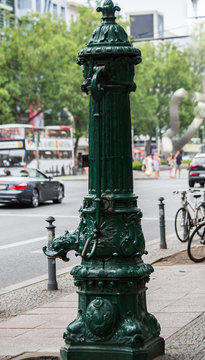 Old Water pump in a sidewal, Berlin, Geremany