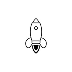 Illustration of modern rocket vector icon