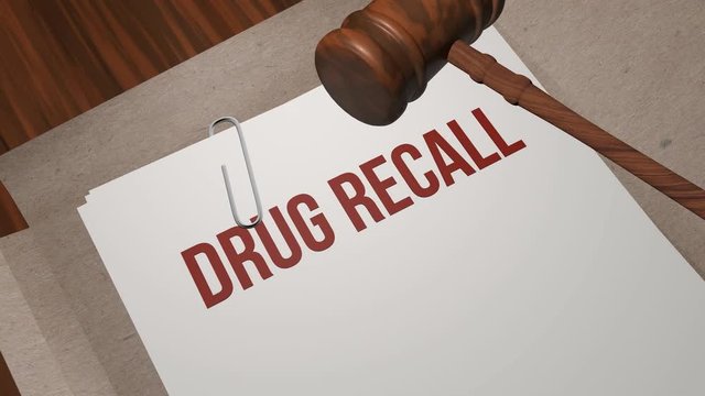Drug Recall lawsuit legal concept