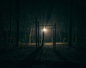 playgound at night