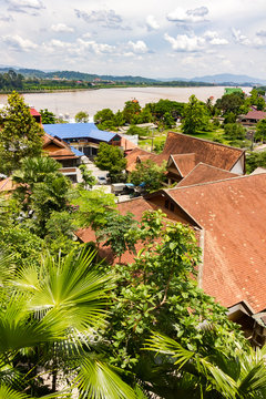 The Famous Golden Triangle On The Mekong River, Which Borders Three Countries - Thailand, Myanmar And Laos