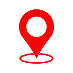 Red maps pin. Location map icon. Location pin. Pin icon vector.